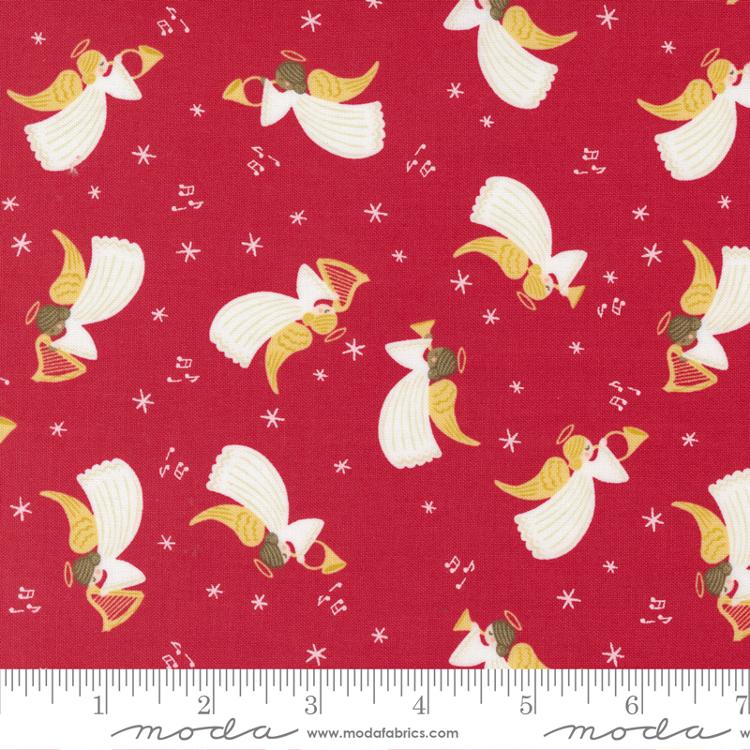 Joyful Joyful || Angels Poinsettia || Cotton Quilting Fabric || Half Yard
