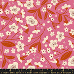 PREORDER Persimmon || Persimmon Blossoms Hibiscus || Cotton Quilting Fabric
