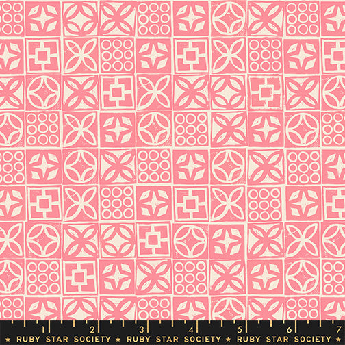 PREORDER Poolside Too || Architectural Blocks Sorbet || Cotton Quilting Fabric