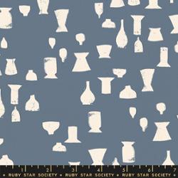 Vessel || Vessels Blue Slate || Cotton Quilting Fabric || Half Yard