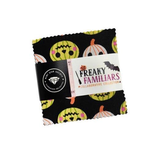 PREORDER Freaky Familiars || 42 pc Mini Charm Pack || Cotton Quilting Fabric