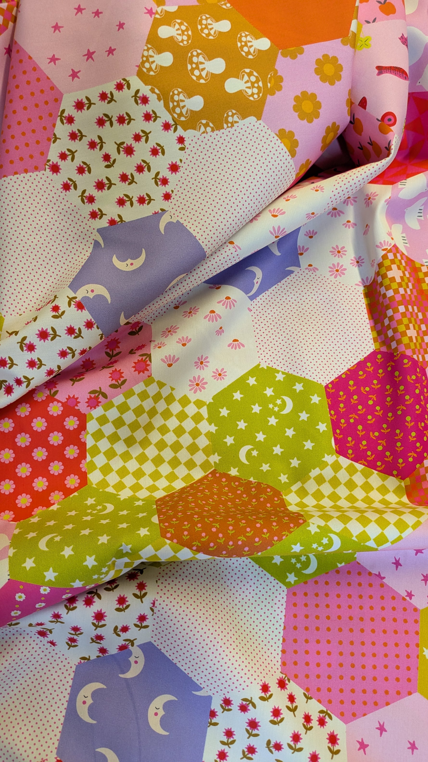 Catnap || Flower Garden Thistle || Cotton Wideback Quilting Fabric || Half Yard