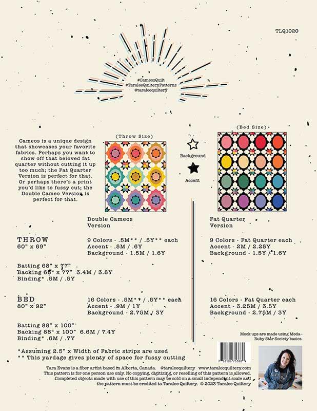 Cameos Quilt Pattern || Taralee Quiltery