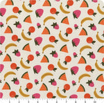5-YARD BACKING Joyful June || Fruits Cream || Cotton Quilting Fabric