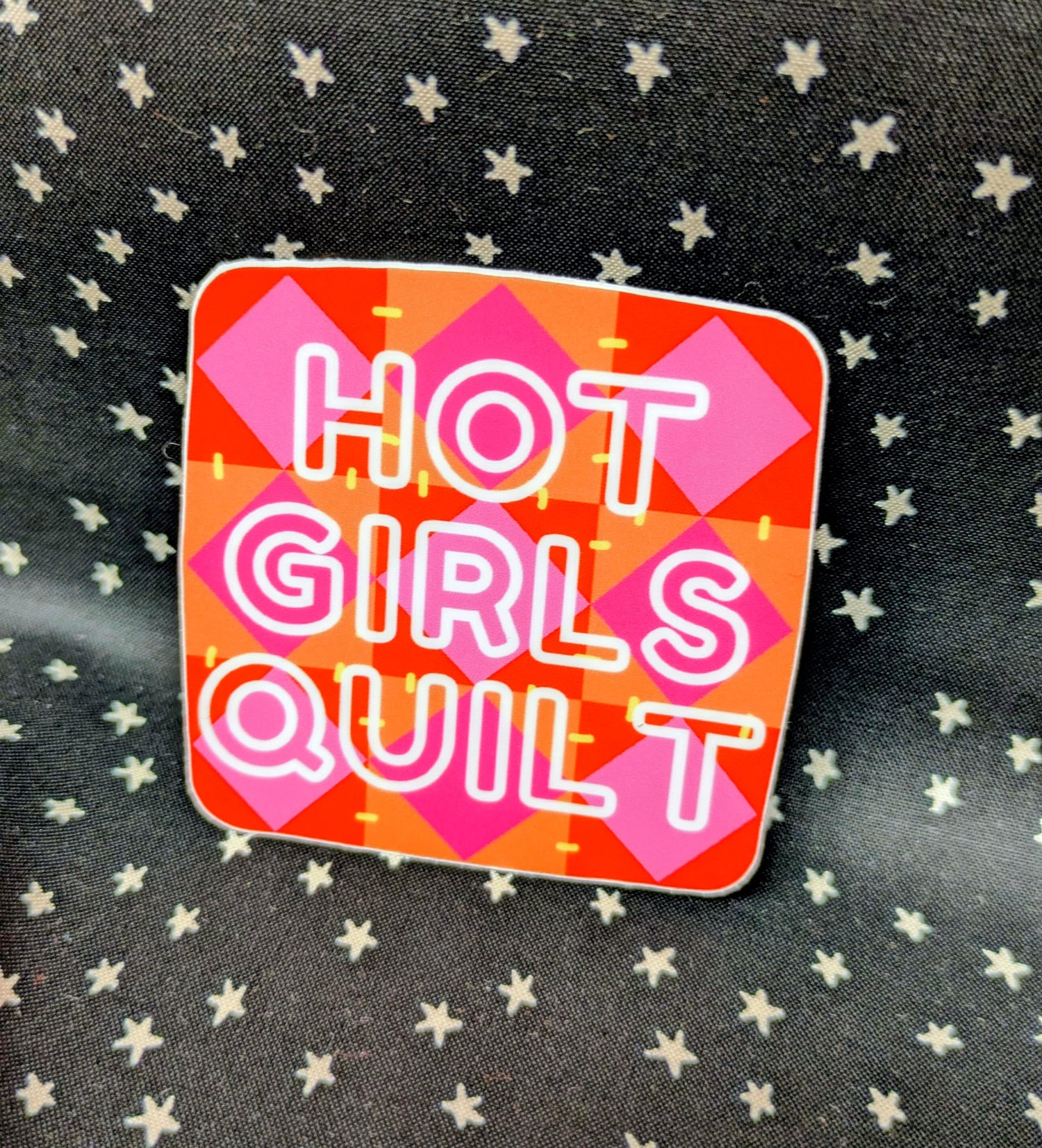 Hot Girls Quilt Vinyl Sticker