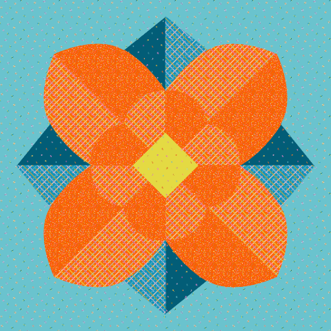 PREORDER Big Solstice Bloom (Orange Blossom) || Throw