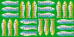 PREORDER 1-800-Calico || Little Sardines Verdant || Cotton Quilting Fabric