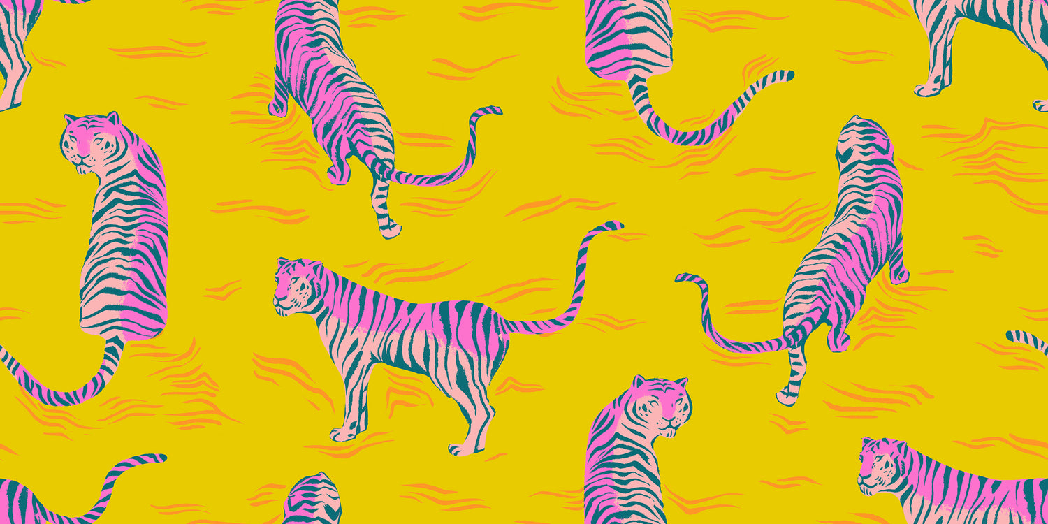 PREORDER Poolside Too || Tigress Golden Hour || Cotton Quilting Fabric