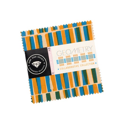 Geometry || Charm Pack|| Cotton Quilting Fabric