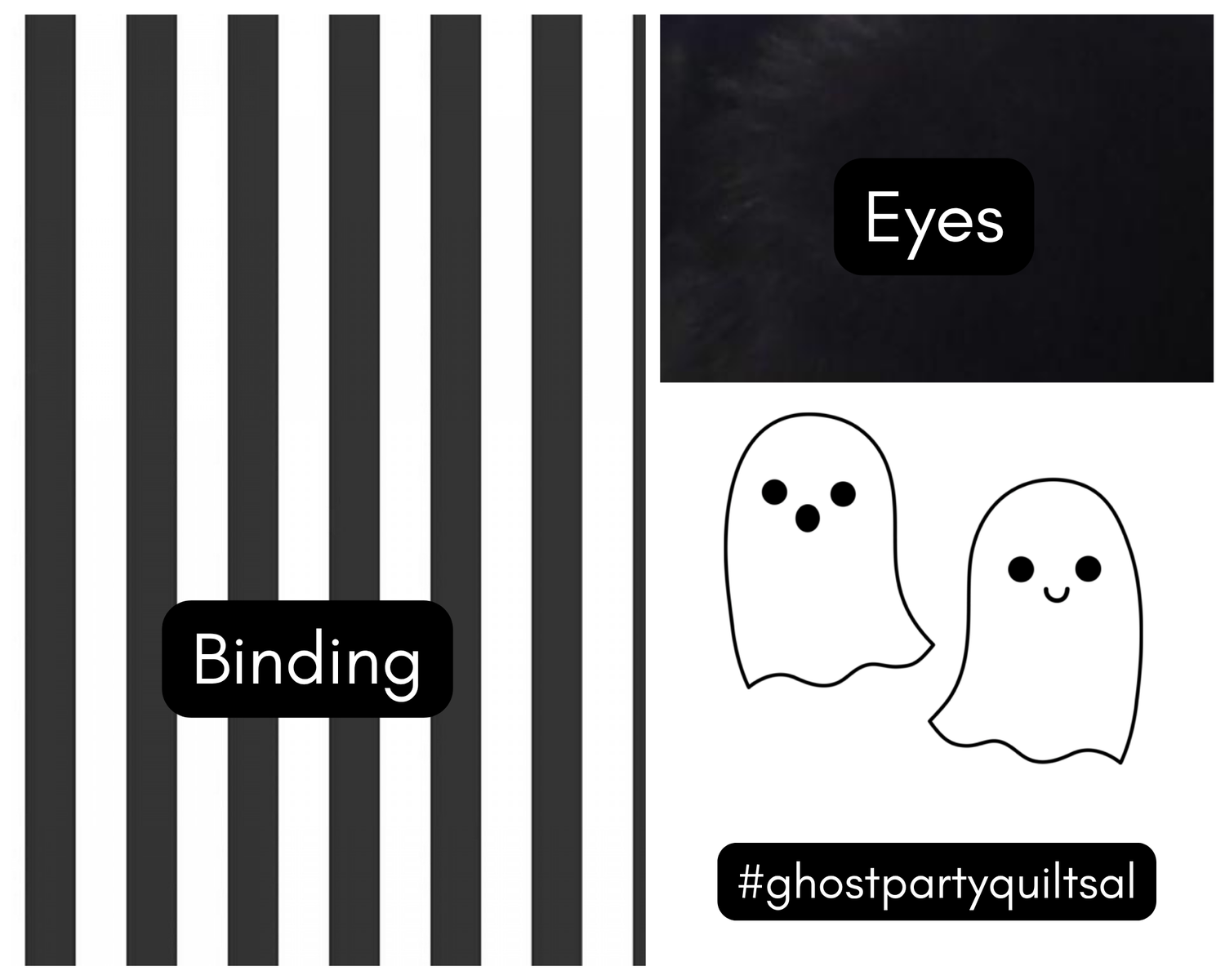 Ghost Party SOLIDS Quilt Kit (Scrappy Ghosts)
