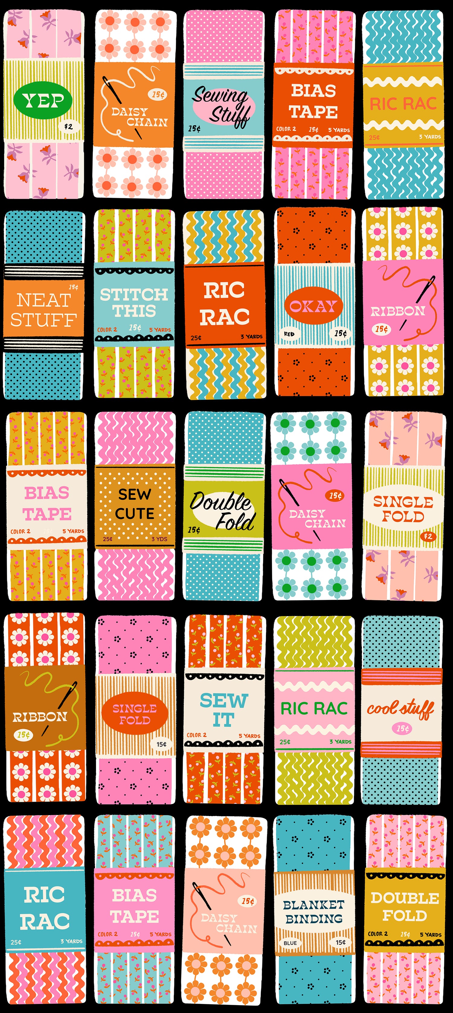 PREORDER 1-800-Notion || Sew Cute Soft Black || Cotton Quilting Fabric