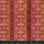 Warp and Weft Mystic Fable || Flowers Terracotta || Cotton Woven Quilting Fabric