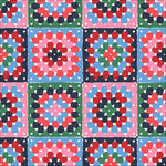 Granny Squares || Organic Cotton Quilting Fabric || Half Yard