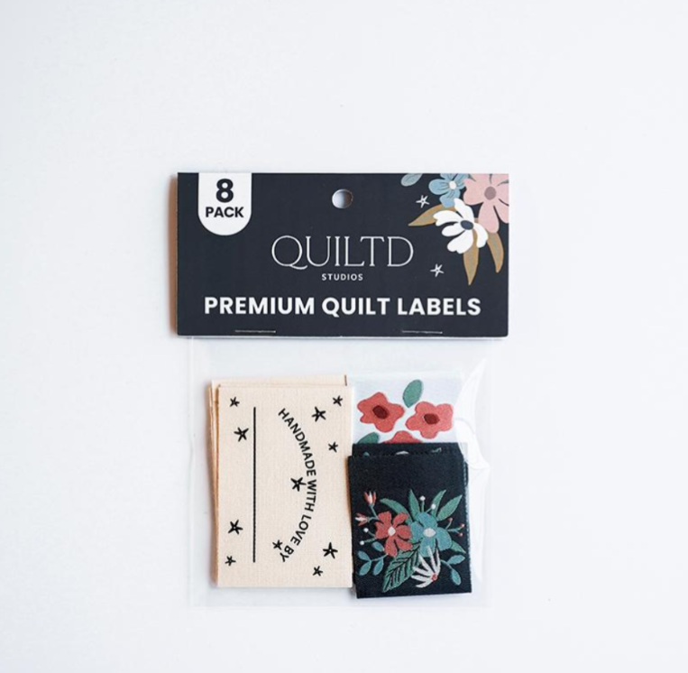 Write On & Woven Floral Quilt Labels || 4 Pack
