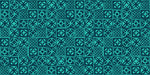 PREORDER Poolside Too || Architectural Blocks Peacock || Cotton Quilting Fabric