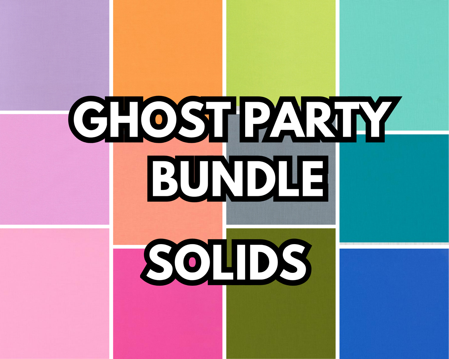 Ghost Party SOLIDS Quilt Kit (Scrappy Ghosts)