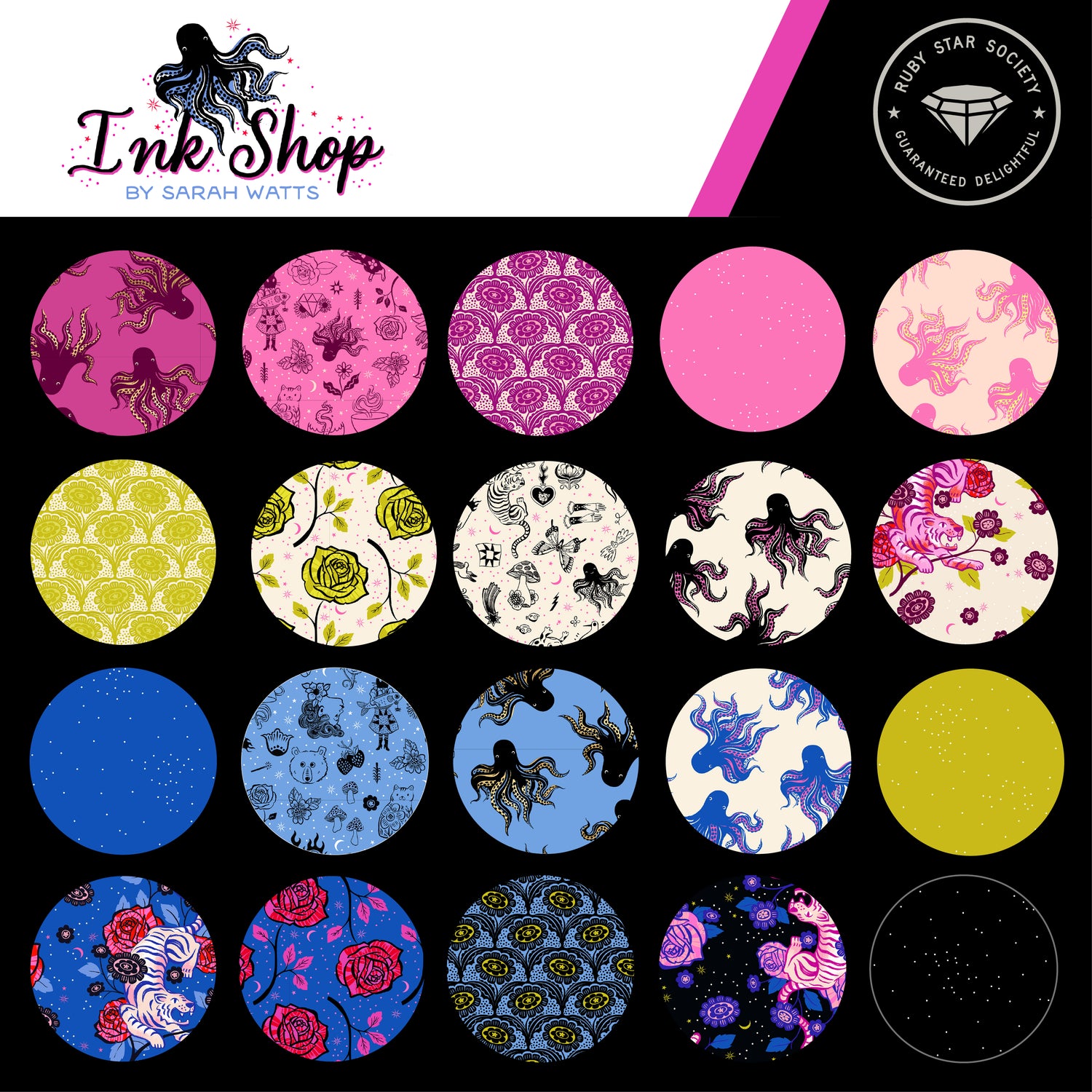 PREORDER Ink Shop || 23pc Shop-Cut Half Yard Bundle || Cotton Quilting Fabric