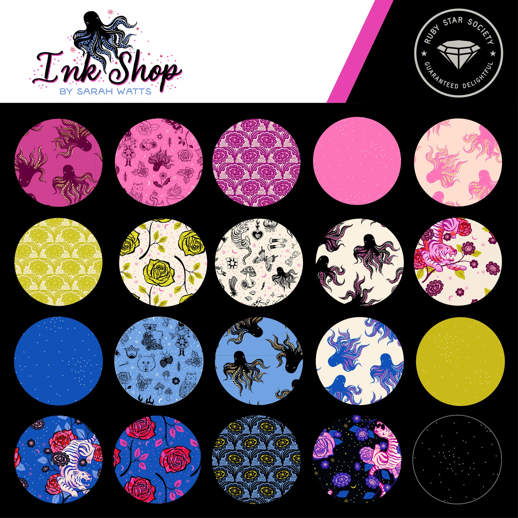 PREORDER Ink Shop || 23pc Shop-Cut Half Yard Bundle || Cotton Quilting Fabric