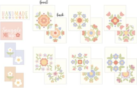 Pastel Prairie Quilt Labels 10 pk
