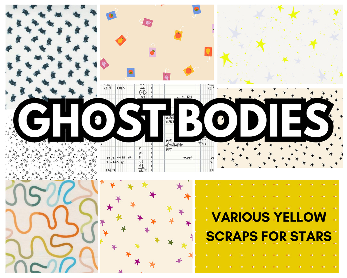 Ghost Party SOLIDS Quilt Kit (Scrappy Ghosts)