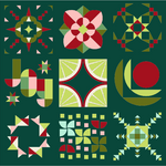Solstice Sampler 2025 Quilt Kit SPRUCE