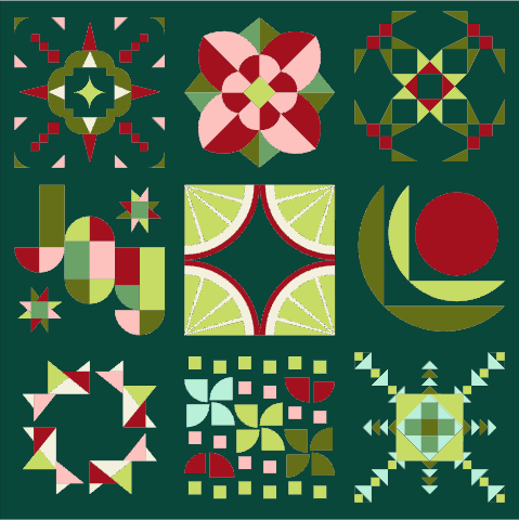 Solstice Sampler 2025 Quilt Kit SPRUCE