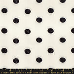 PREORDER Warp & Weft Daisy Days || Candy Dots Black|| Woven Fabric