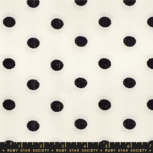 PREORDER Warp & Weft Daisy Days || Candy Dots Black|| Woven Fabric