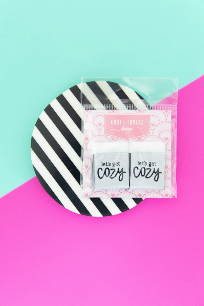 Let's Get Cozy || Woven Labels || 8 Pack || Knot & Thread