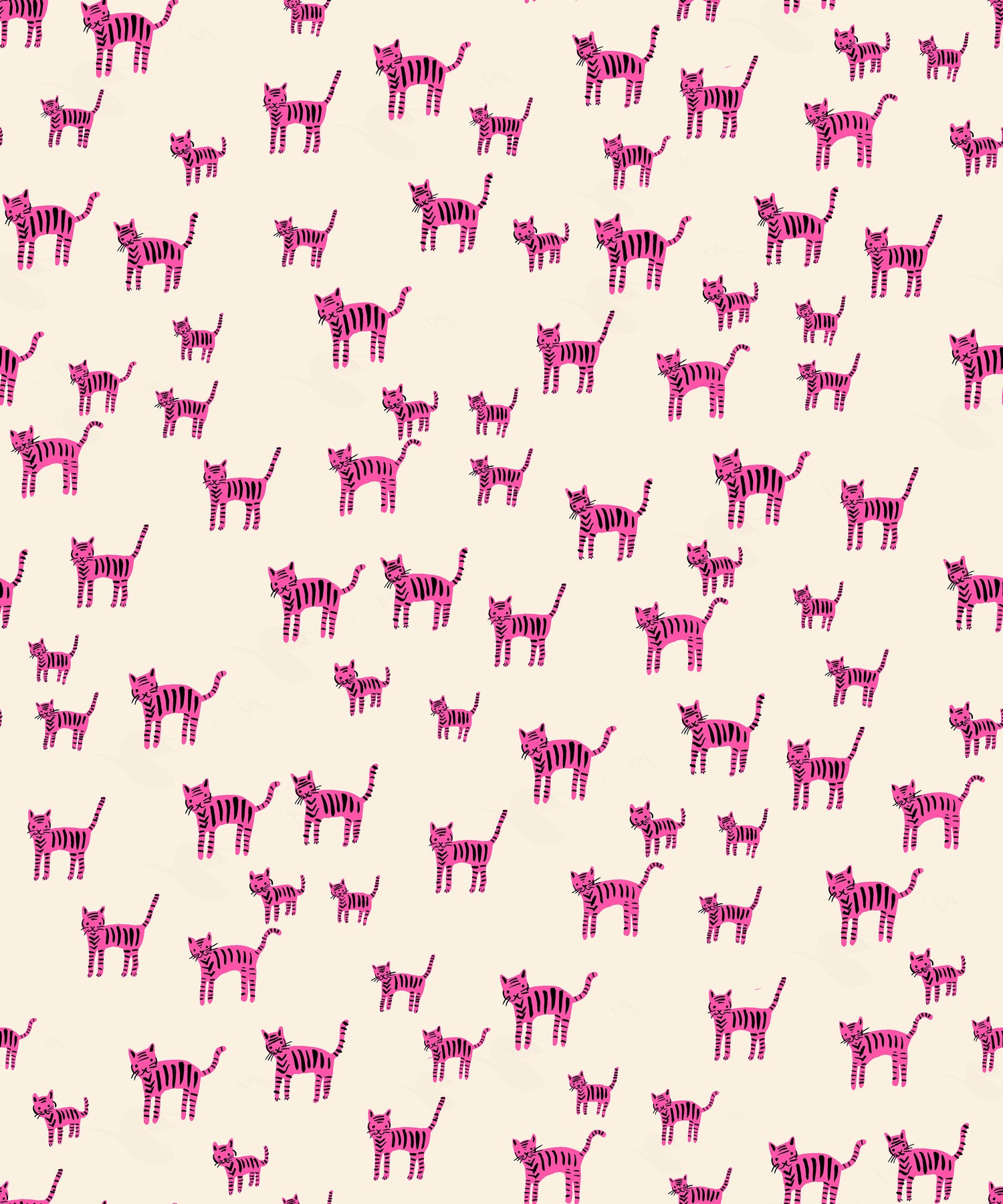 PREORDER Catnap || Tiger Stripes Playful || Cotton Quilting Fabric