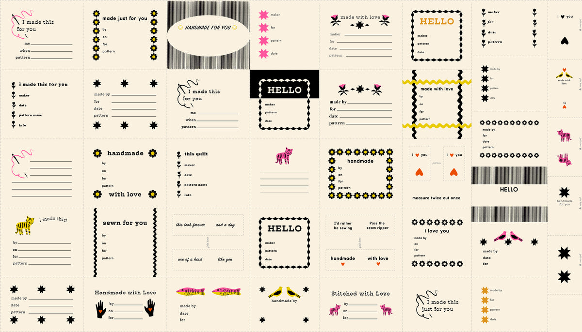 PREORDER 1-800-Calico || Thanks I Made This PANEL Black || Cotton Quilting Fabric