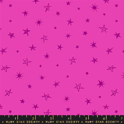 PREORDER TEDDY AND THE BEARS || Rockstar Light Berry || Cotton Quilting Fabric