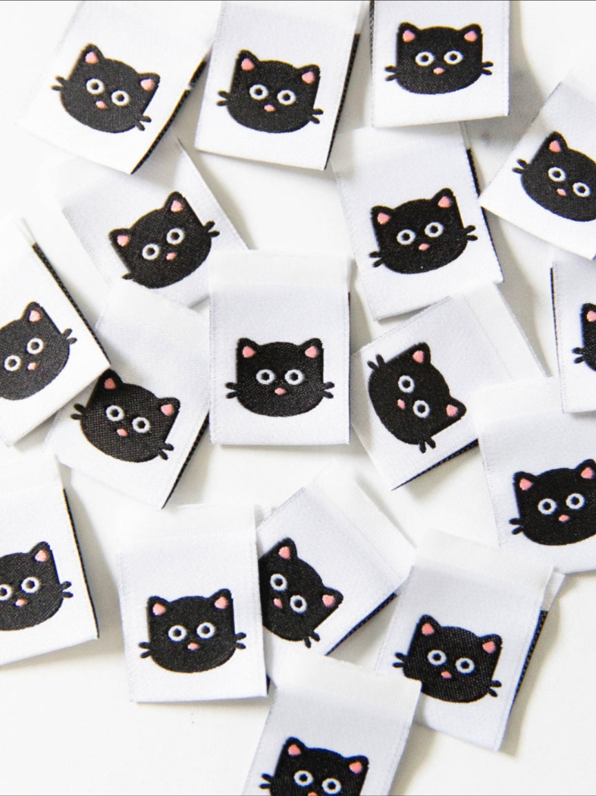 Kitties Lolly Tags Labels || Pack of 8 Woven Labels