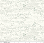 Albion || Text Sage Cream || Cotton Quilting Fabric