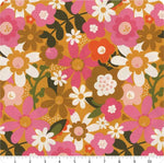 Joyful June || Floral Ochre || Cotton Quilting Fabric