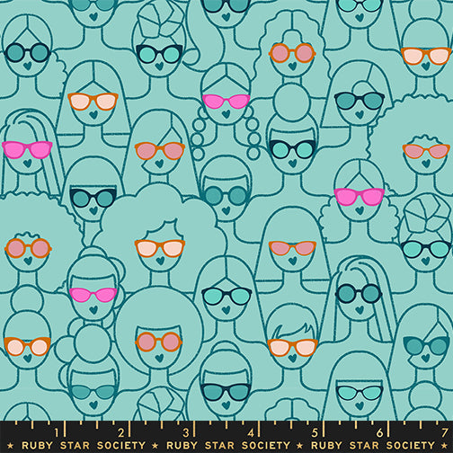 PREORDER Poolside Too || Shine Girl Shine Lagoon || Cotton Quilting Fabric