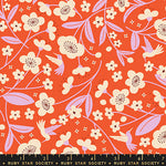 PREORDER Persimmon || Persimmon Blossoms Warm Red || Cotton Quilting Fabric