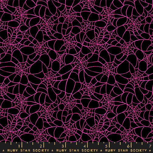 PREORDER Glow Garden || Tangled Web Black || Cotton Quilting Fabric