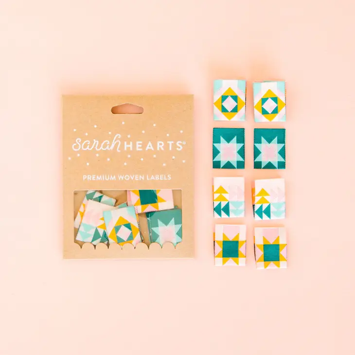 Quilt Block Multipack - Sarah Hearts Woven Labels