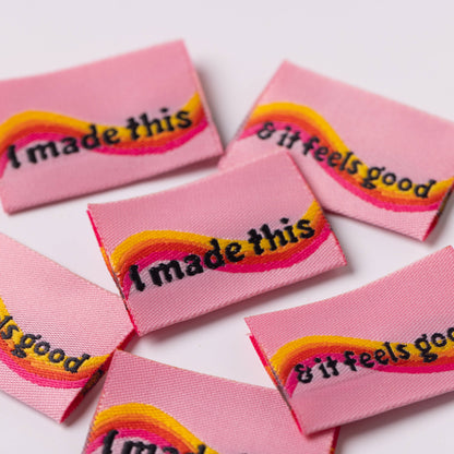 "& It Feels Good" Labels || Pack of 6 Woven Labels