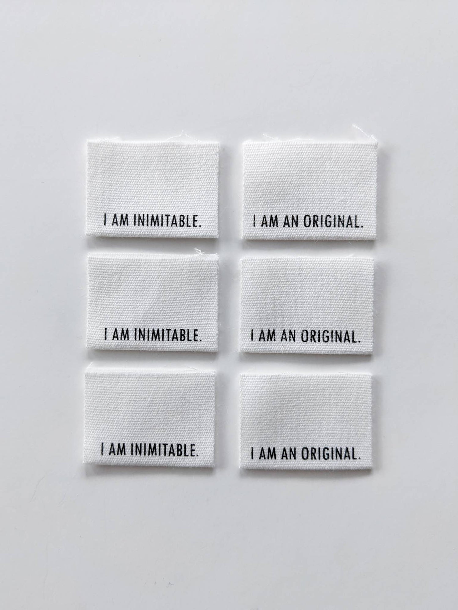 I Am Inimitable. I Am An Original. | Cotton Luxe Labels