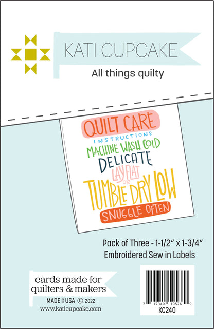 Preorder Quilty Instructions Sew-In Woven Label Pack